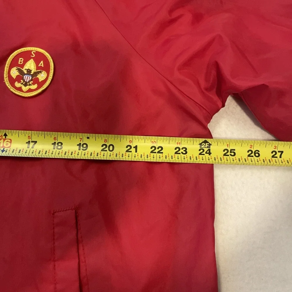 Vintage BSA Boy Scouts Of‎ America Mens Sz L  Red Coaches Windbreaker Jacket USA